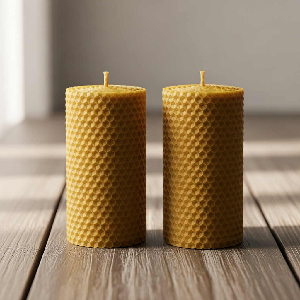 Honeycomb Beeswax Pillars